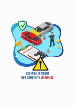 Car Insurance Illustration Social Media Post For Telegram