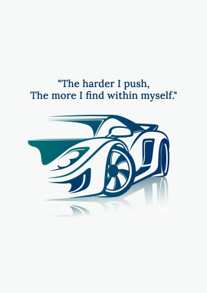 Motivational Quote With Sports Car Marketing Image For X