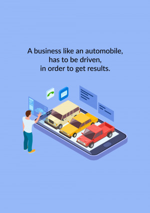 Business Growth & Automotive Analogy Creative Design For Instagram