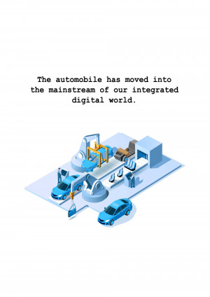 Automobile Manufacturing In The Digital Age Banner For WhatsApp