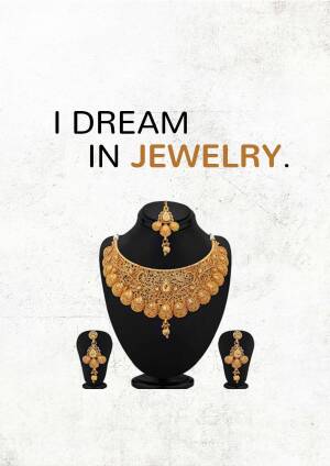 Golden Jewelry Set - I Dream In Jewelry Promotional Banner For Snapchat