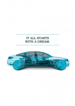 Tesla Model S Blueprint Banner For WhatsApp