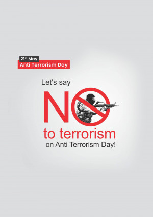 Anti-Terrorism Day Awareness Design For Twitter