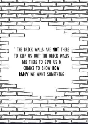 Brick Wall Motivation Design For Instagram