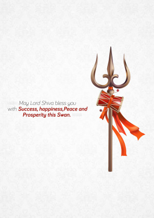 Trishul and Damru with Mahashivratri greeting