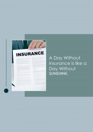 Insurance: A Day Without Sunshine Branding Post For WhatsApp