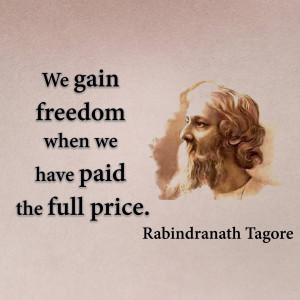 Rabindranath Tagore Quote - Freedom Design For Instagram