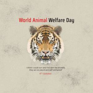 World Animal Welfare Day - Tiger Post For Threads