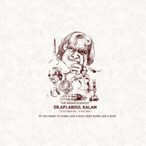 Dr. A.P.J. Abdul Kalam Portrait Poster For Pinterest