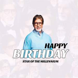 Happy Birthday Amitabh Bachchan Poster For Google Business Profile