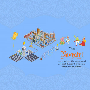 Navratri Energy Conservation Banner For LinkedIn