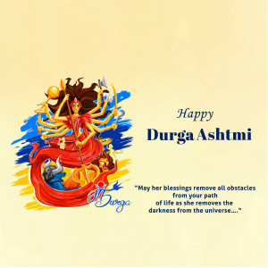 Happy Durga Ashtami Poster For LinkedIn