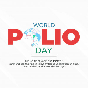 World Polio Day graphic with globe and text