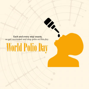 World Polio Day - Vaccination Awareness Promotional Banner For Twitter