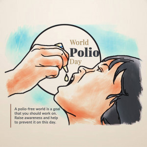 World Polio Day Illustration Promotional Banner For Telegram