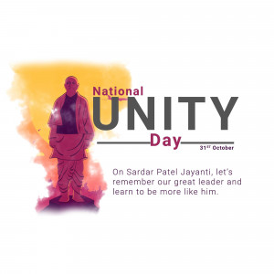 National Unity Day - Sardar Patel Jayanti Marketing Image For Facebook