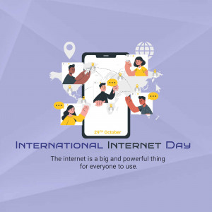International Internet Day Illustration Creative Design For Telegram