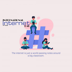 International Internet Day Illustration Poster For Twitter