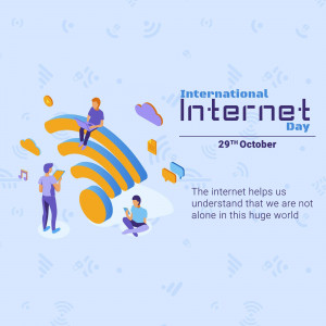 International Internet Day Illustration Design For Twitter