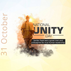 National Unity Day - Sardar Patel Business Poster For Twitter