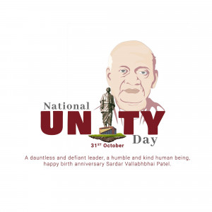 National Unity Day - Sardar Vallabhbhai Patel Poster For Twitter