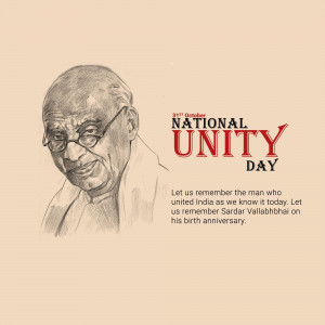 National Unity Day - Sardar Vallabhbhai Patel Banner For Twitter