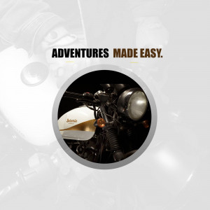 Royal Enfield Motorcycle Adventure Promotional Banner For LinkedIn