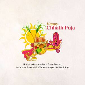 Happy Chhath Puja Greetings Creative Design For LinkedIn