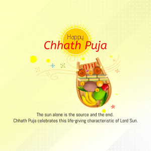 Happy Chhath Puja Design For Threads