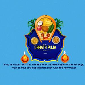 Chhath Puja Greetings Marketing Image For WhatsApp