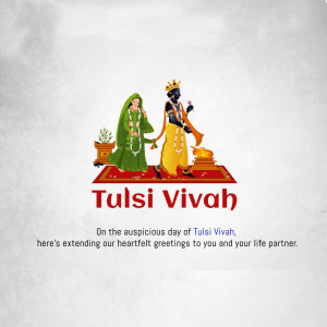 Tulsi Vivah Greetings Design For Instagram