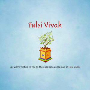 Tulsi Vivah Greetings Banner For Pinterest
