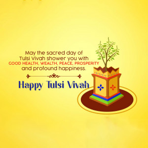 Happy Tulsi Vivah Banner For Instagram