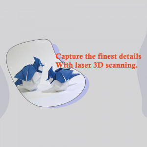 3D Scanning And Origami Bird Promotional Banner For WhatsApp