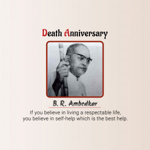 Death Anniversary Of B.R. Ambedkar Template For LinkedIn