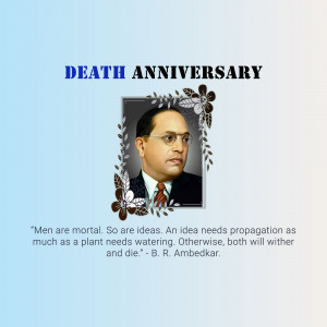 Dr. B.R. Ambedkar Death Anniversary Design For Facebook