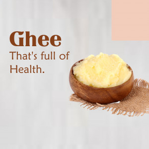 Health Benefits Of Ghee Flyer For Telegram