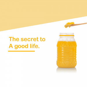 The Secret To A Good Life - Honey Business Poster For Google Business Profile