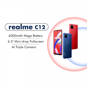 Realme C12 Smartphone Advertisement Artwork For WhatsApp