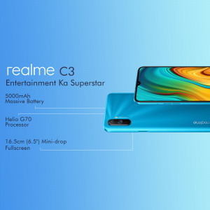 Realme C3 Smartphone Advertisement Template For Twitter