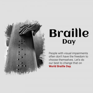 World Braille Day Awareness Branding Post For WhatsApp