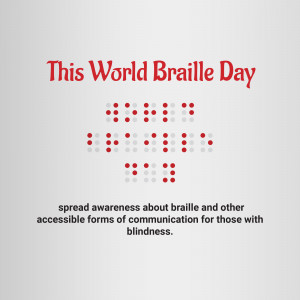 World Braille Day Awareness Branding Post For X