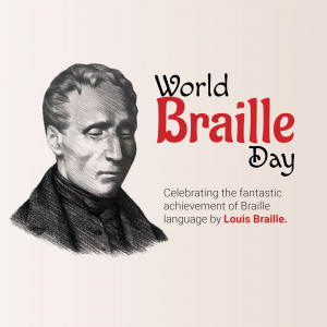 World Braille Day - Celebrating Louis Braille Business Poster For Threads