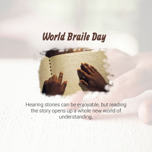 World Braille Day - Reading With Understanding Advertisement For Instagram