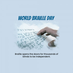 World Braille Day - Accessibility And Independence Social Media Post For Facebook