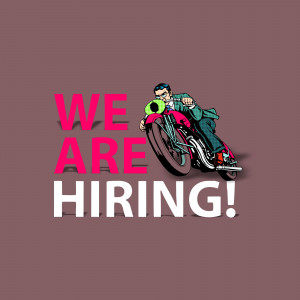 We Are Hiring - Motorcycle Graphic Business Poster For Facebook