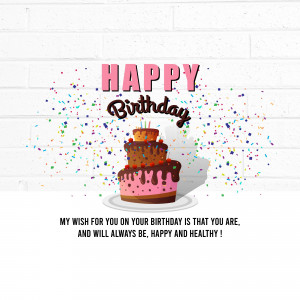Happy Birthday Cake Social Media Post For Threads