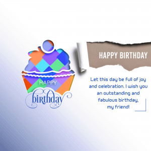 Happy Birthday Cupcake Creative Design For Telegram