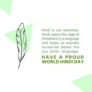 Proud World Hindi Day Artwork For Google Business Profile