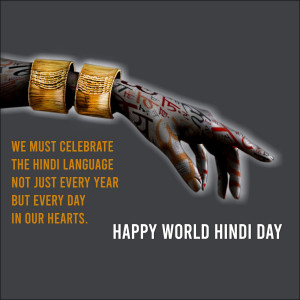 Happy World Hindi Day Design For X